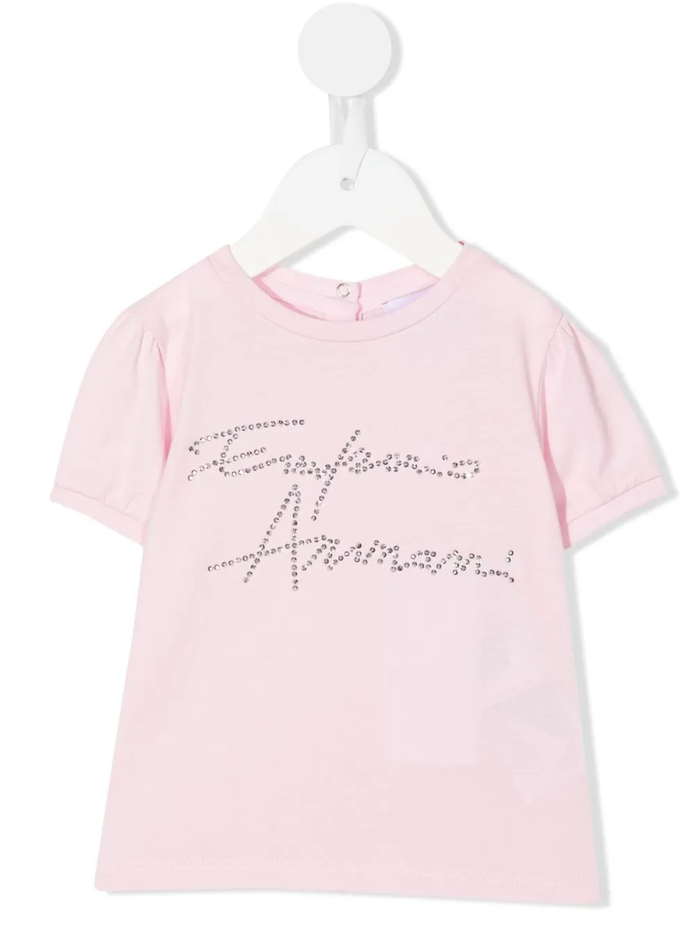 

Emporio Armani Kids playera con aplique del logo - Rosado