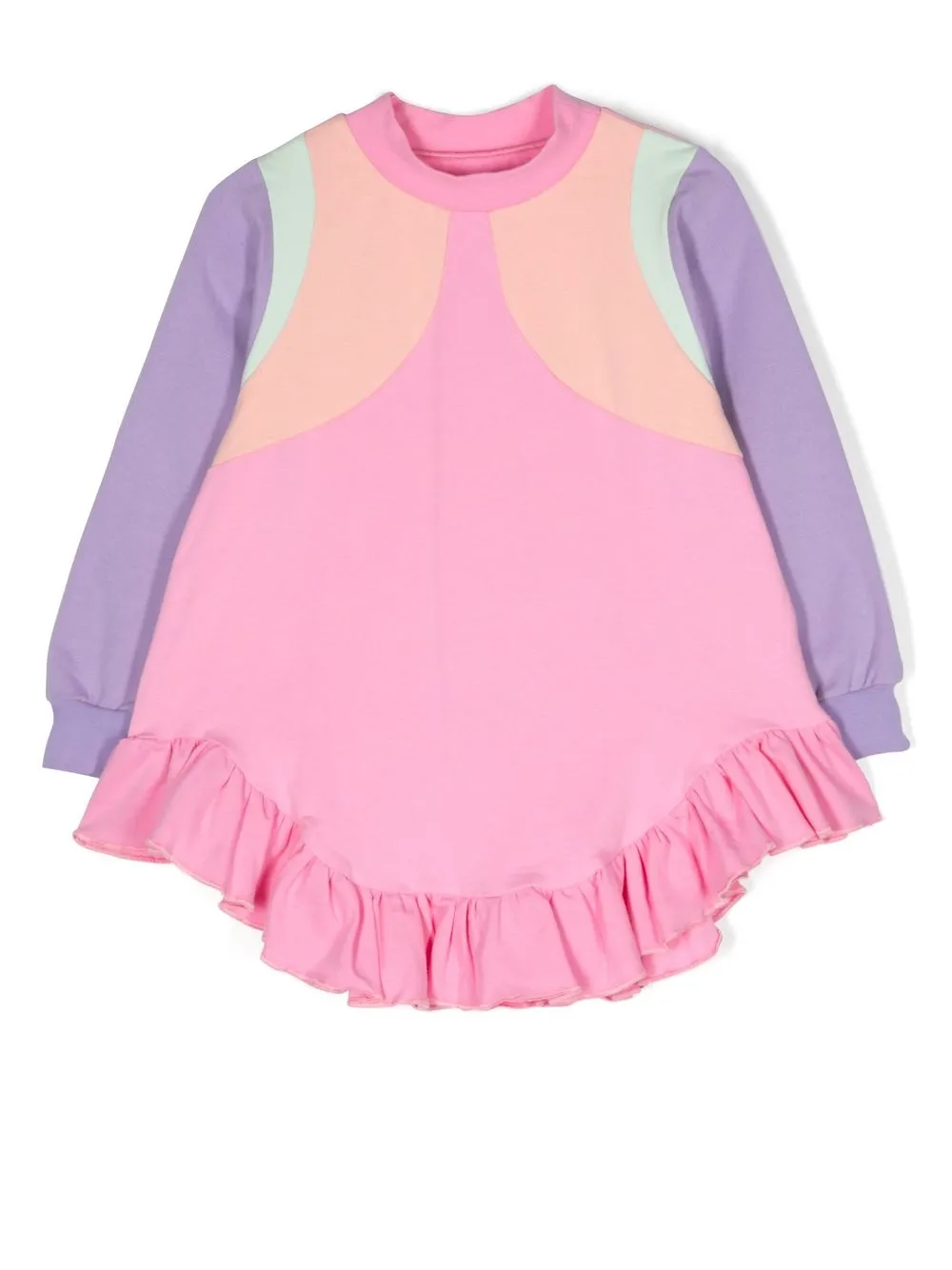 Wauw Capow By Bangbang Magnolia Colour-block Cotton Dress In Pink