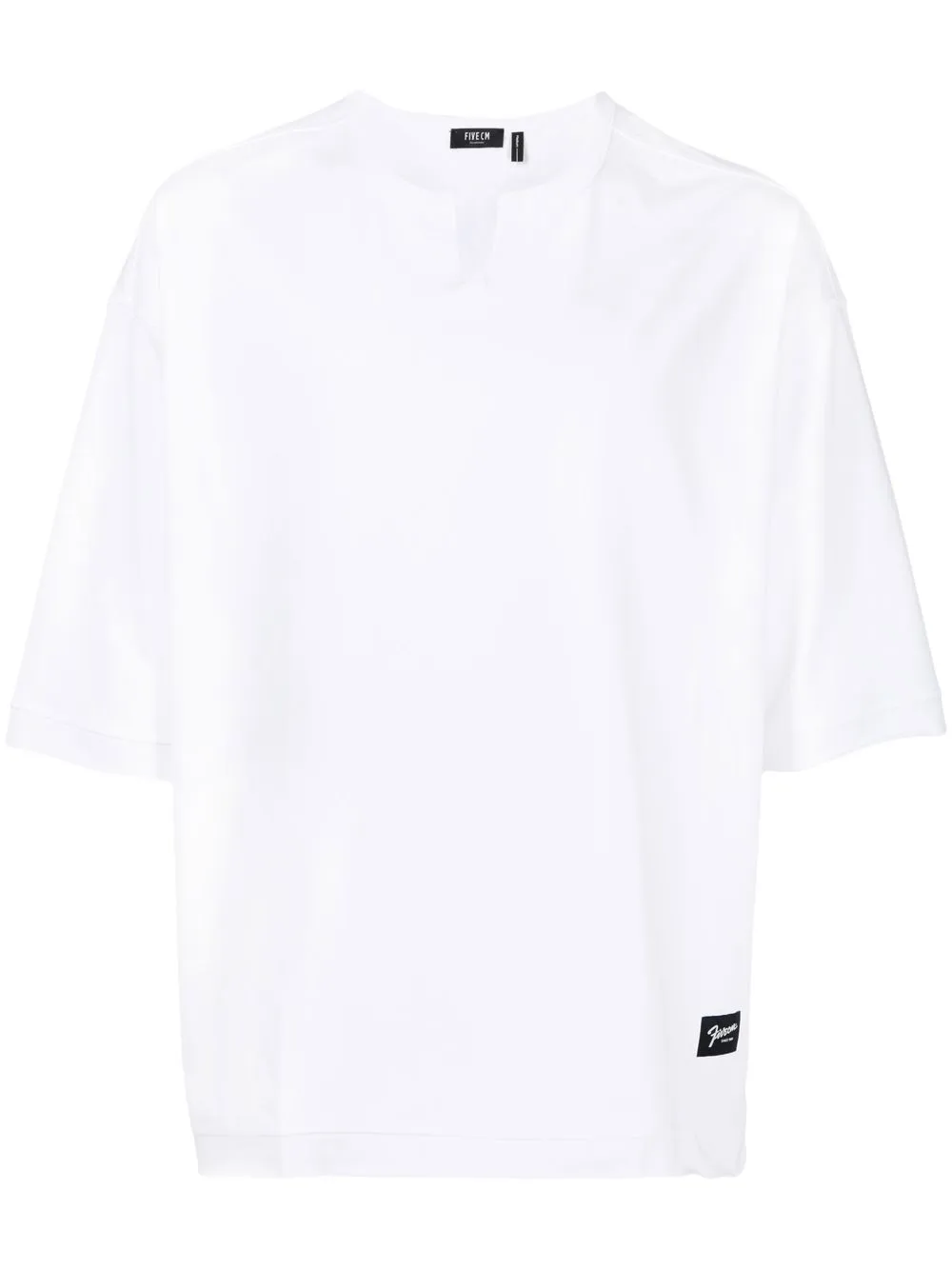 

FIVE CM split-neck short-sleeve T-shirt - White
