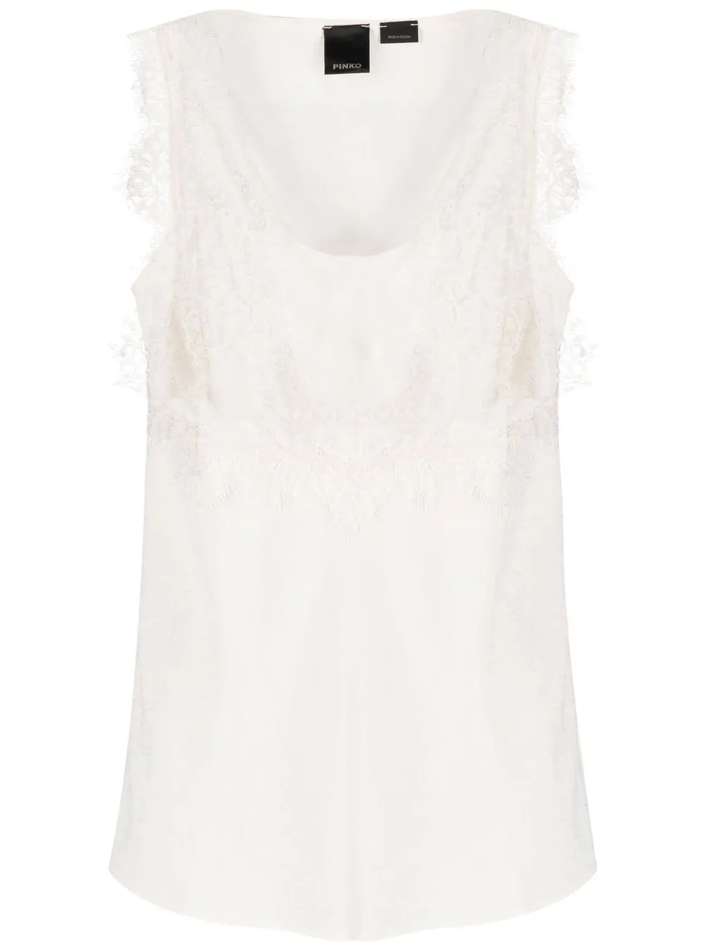 

PINKO top con detalle de encaje - Rosado