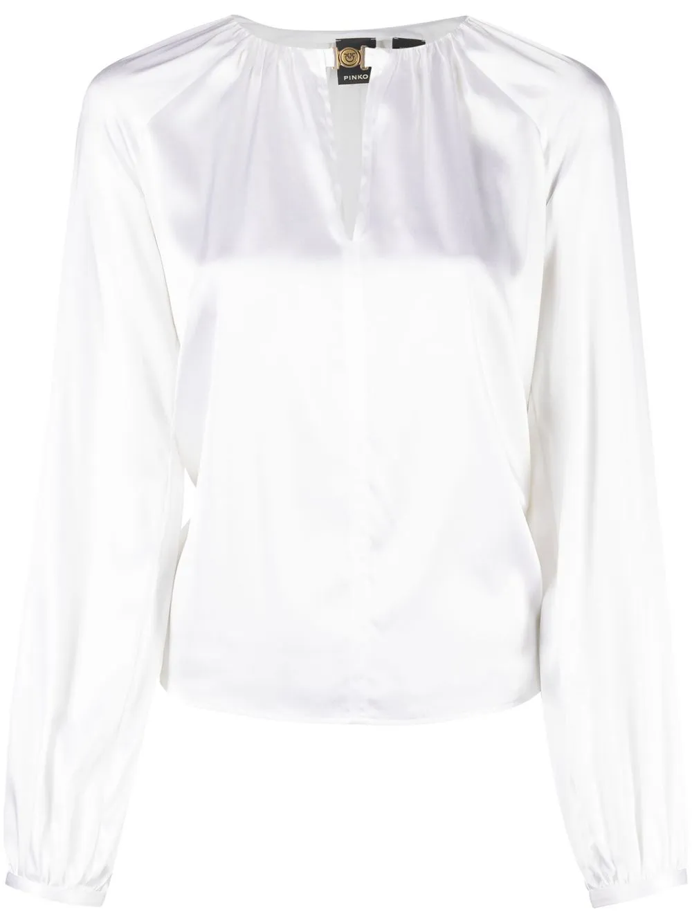 

PINKO blusa de seda manga larga - Blanco