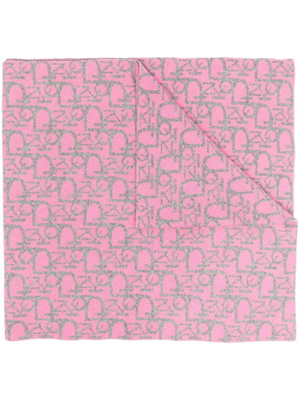 

PINKO monogram-jacquard scarf