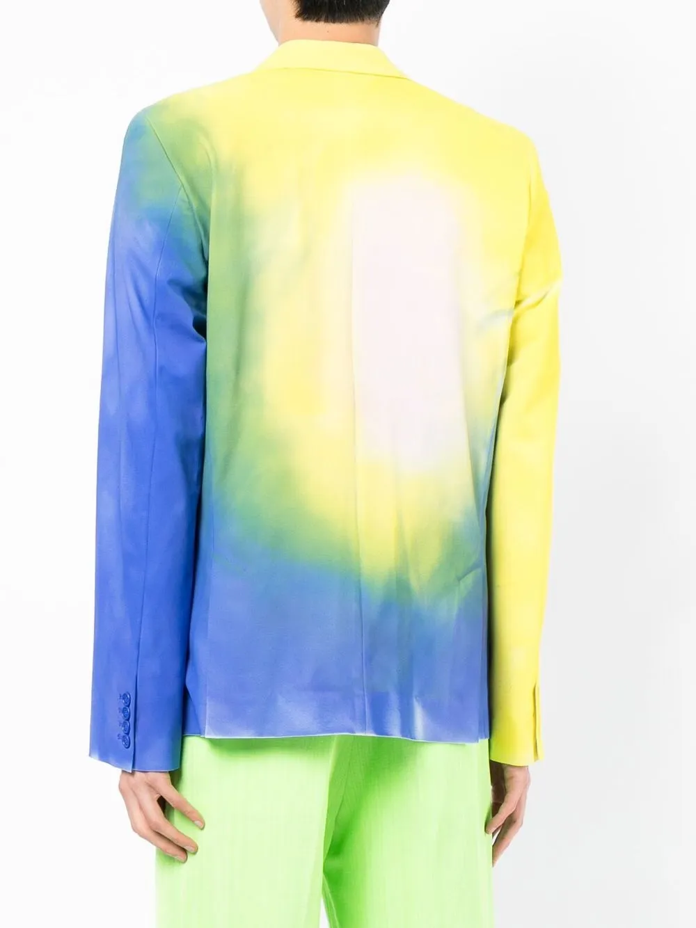 spray-painted double-breasted tailored blazer
