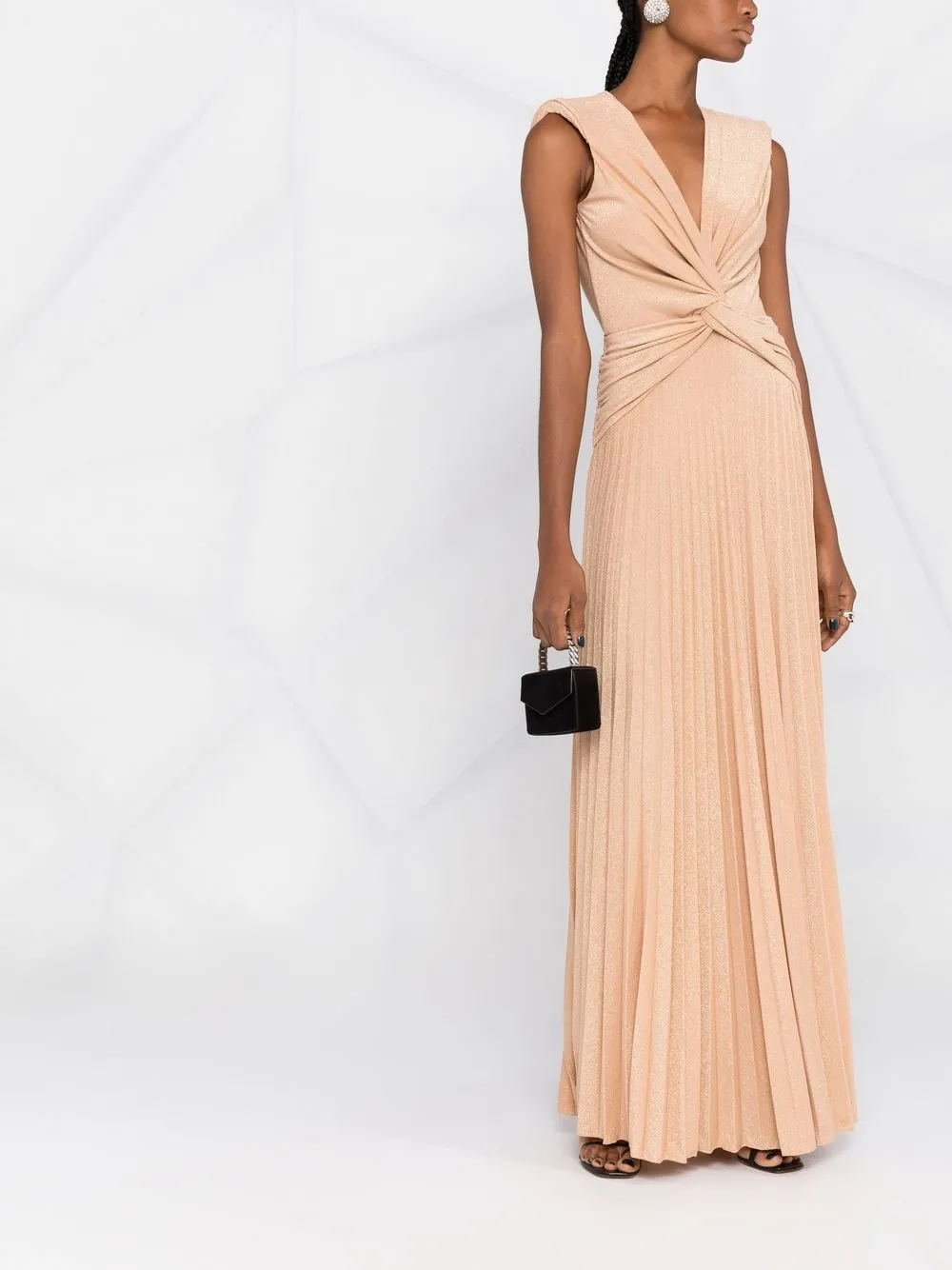 Elisabetta Franchi Jersey maxi-jurk - Beige