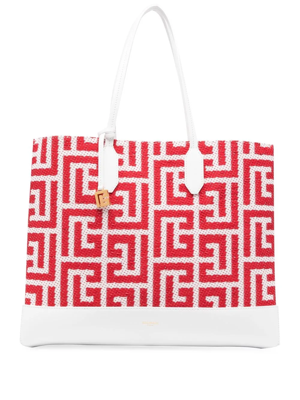 

Balmain monogram-jacquard tote bag - White