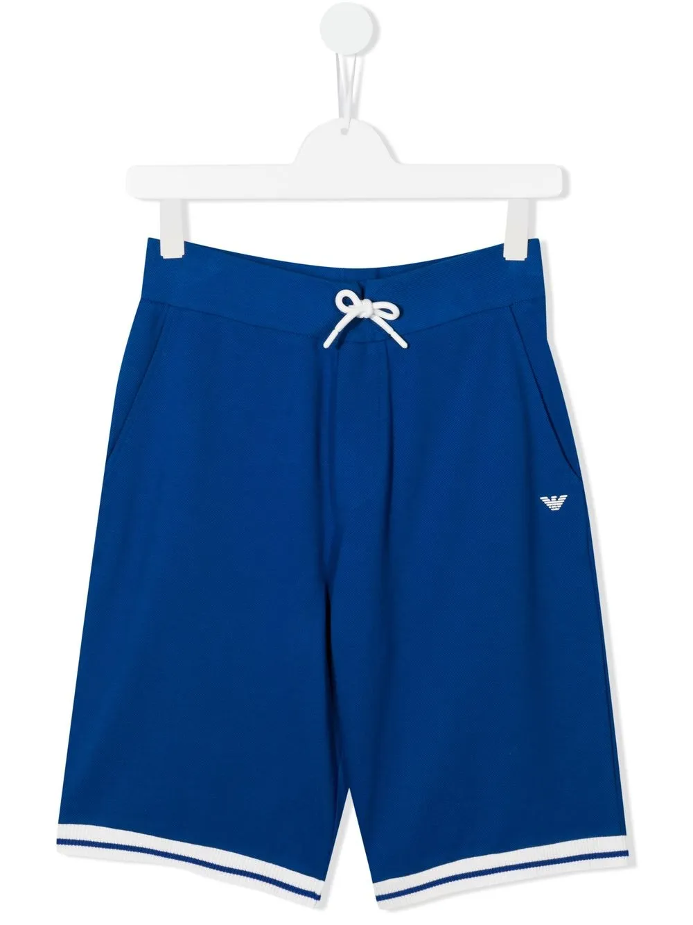 

Emporio Armani Kids shorts deportivos con cordones en la pretina - Azul