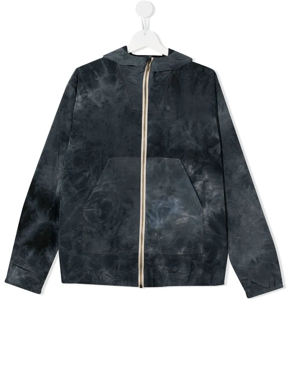 

Emporio Armani Kids hoodie con estampado tie-dye y cierre - Gris