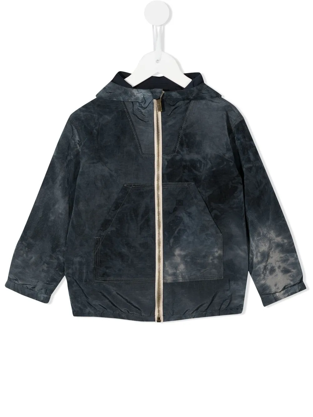 

Emporio Armani Kids tie-dye zip hoodie - Grey