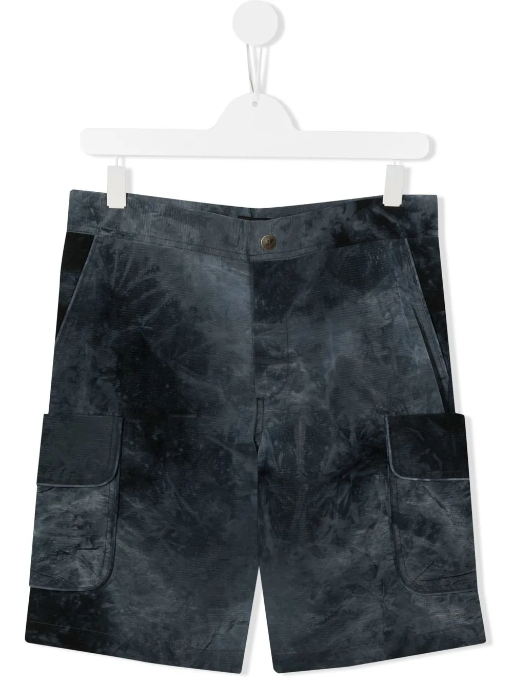 

Emporio Armani Kids shorts cargo con estampado tie-dye - Azul