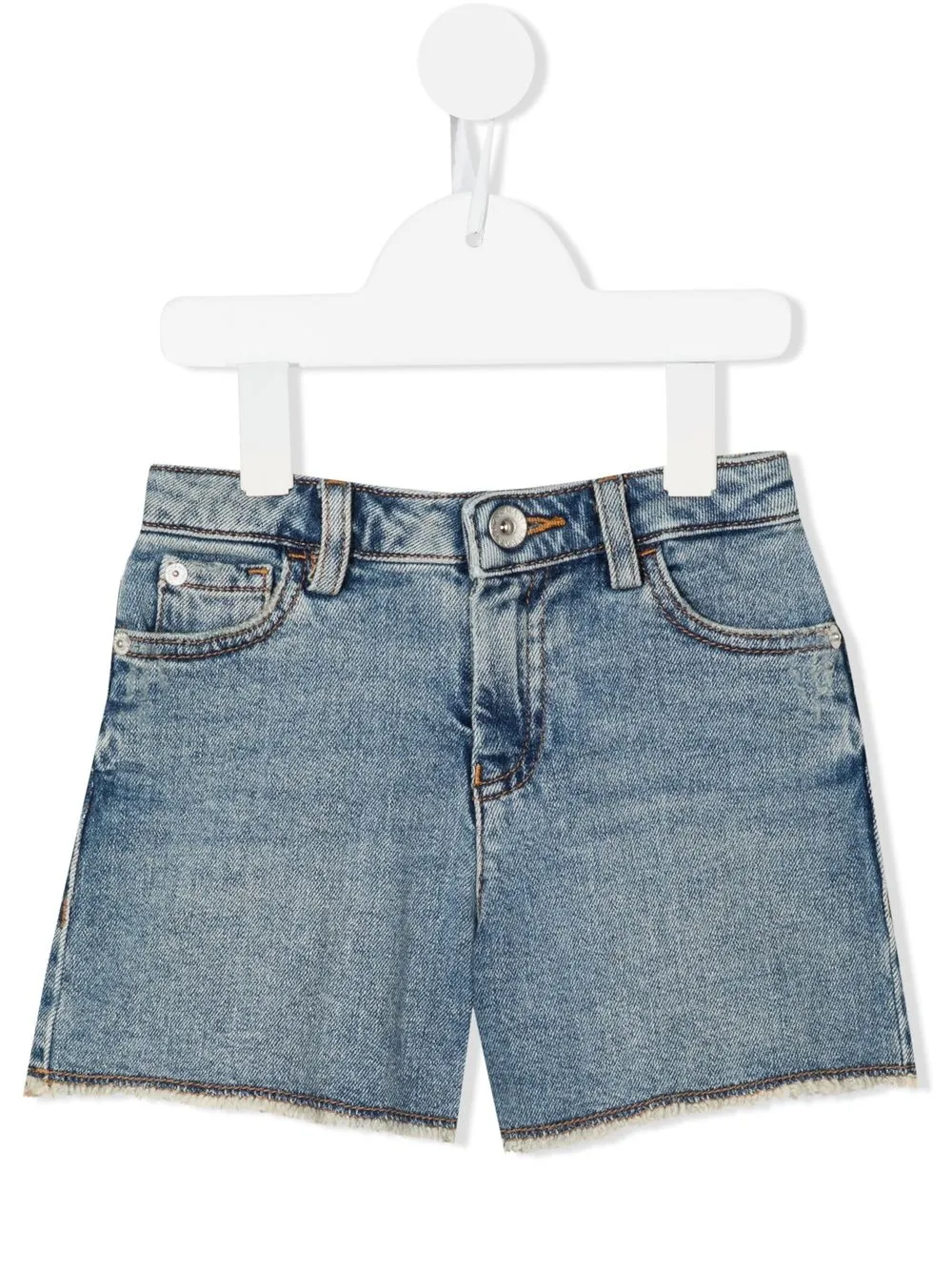 

Emporio Armani Kids logo-print denim shorts - Blue