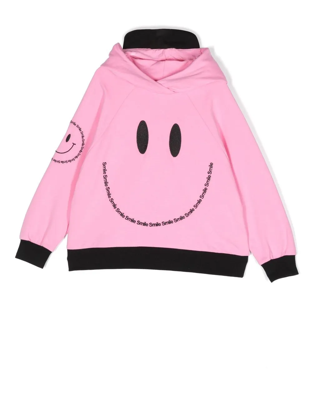 Shop Wauw Capow By Bangbang Smile-print Cotton Hoodie In Rosa