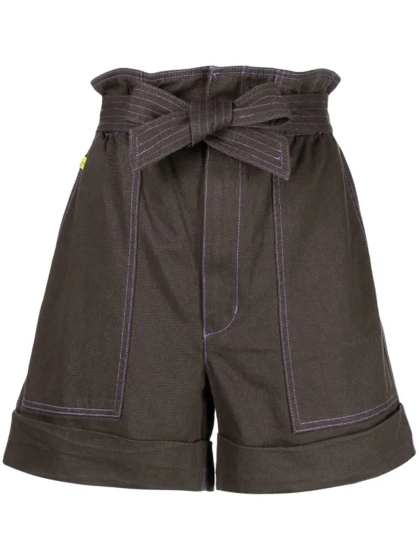 Izzue high-waisted Belted Shorts - Farfetch