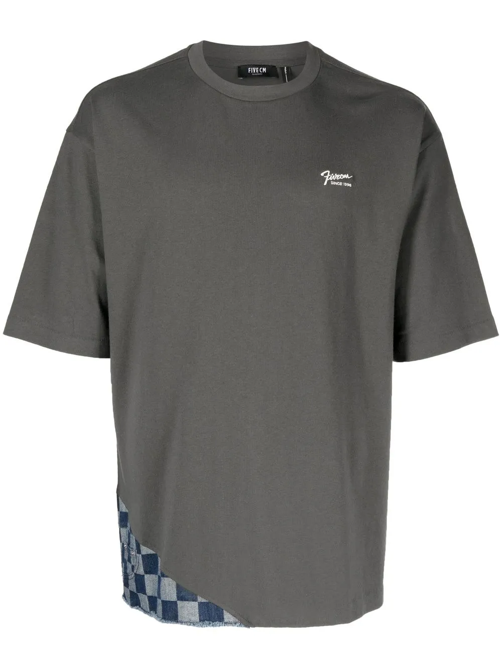 

FIVE CM playera con parche ajedrezado - Gris