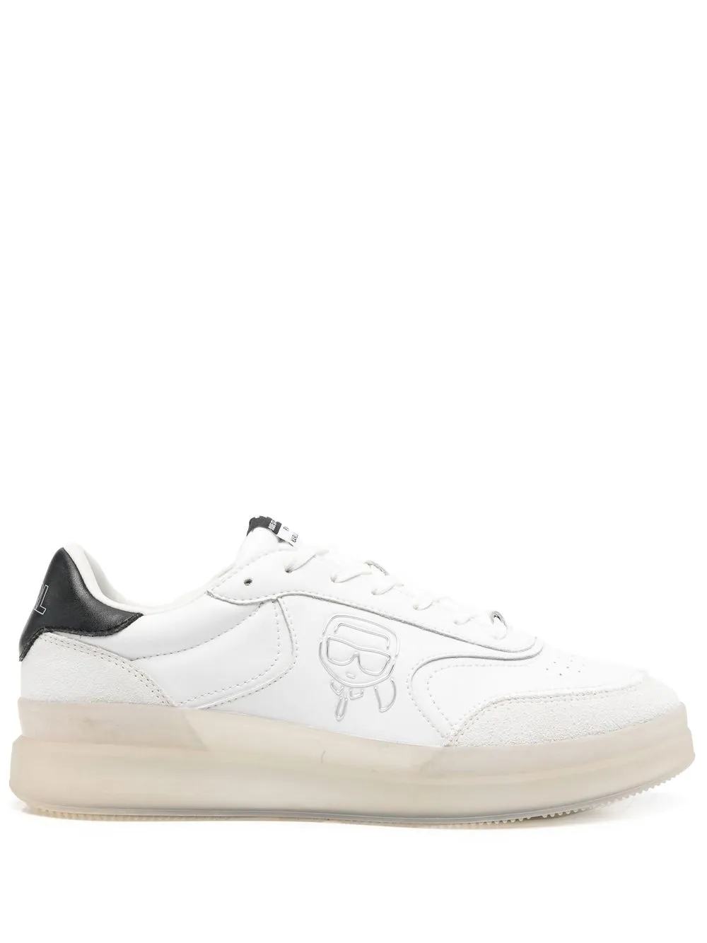 

Karl Lagerfeld tenis con logo en relieve - Blanco