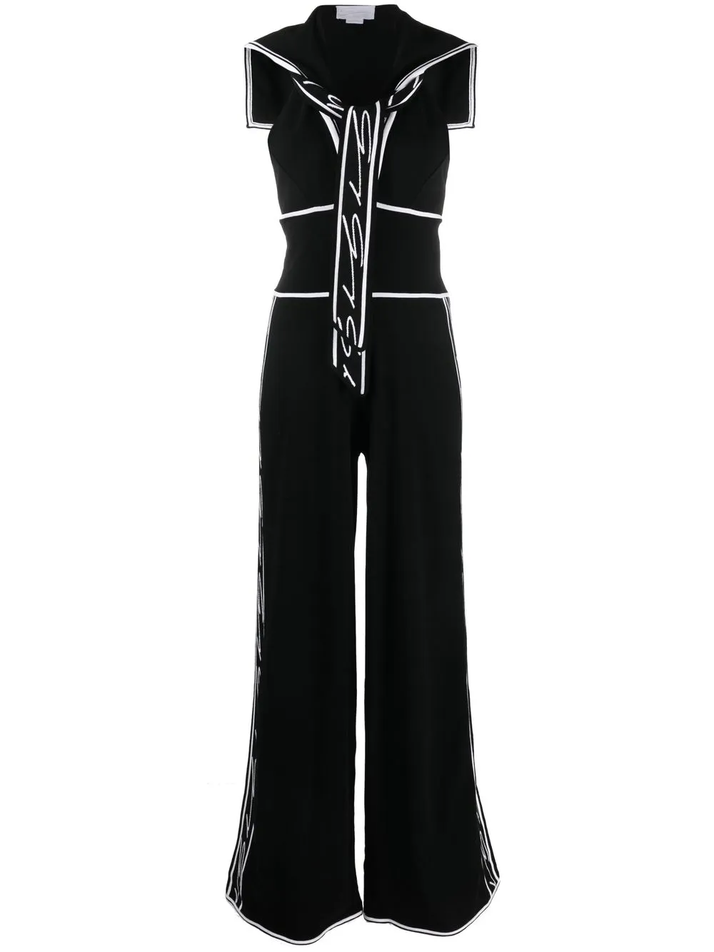 

Genny wide-leg knit jumpsuit - Black