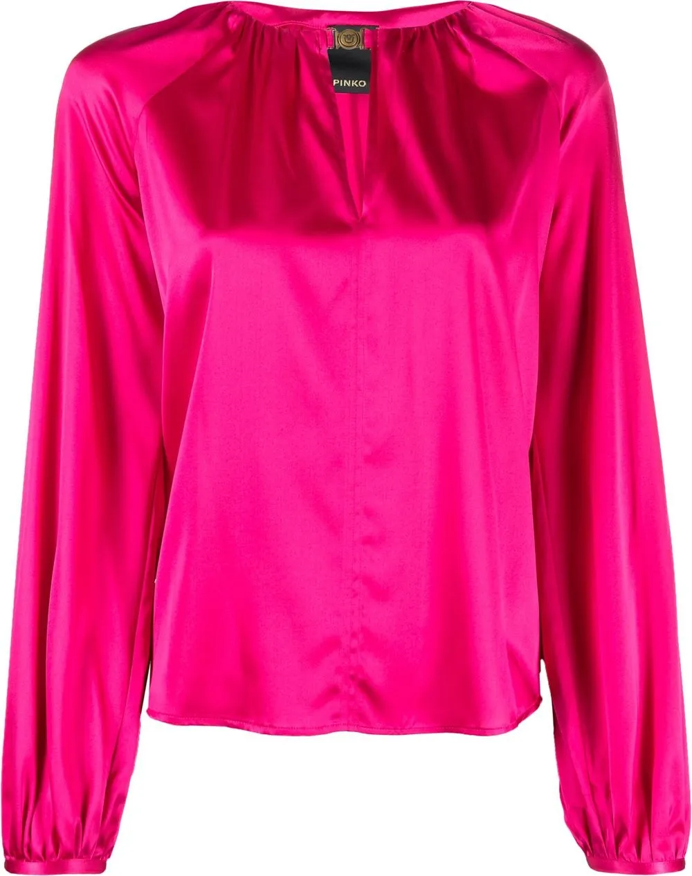 

PINKO blusa de seda manga larga - Rosado