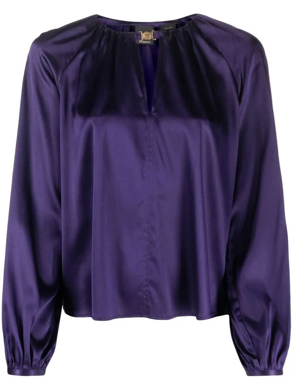 

PINKO blusa manga larga sin cuello - Morado