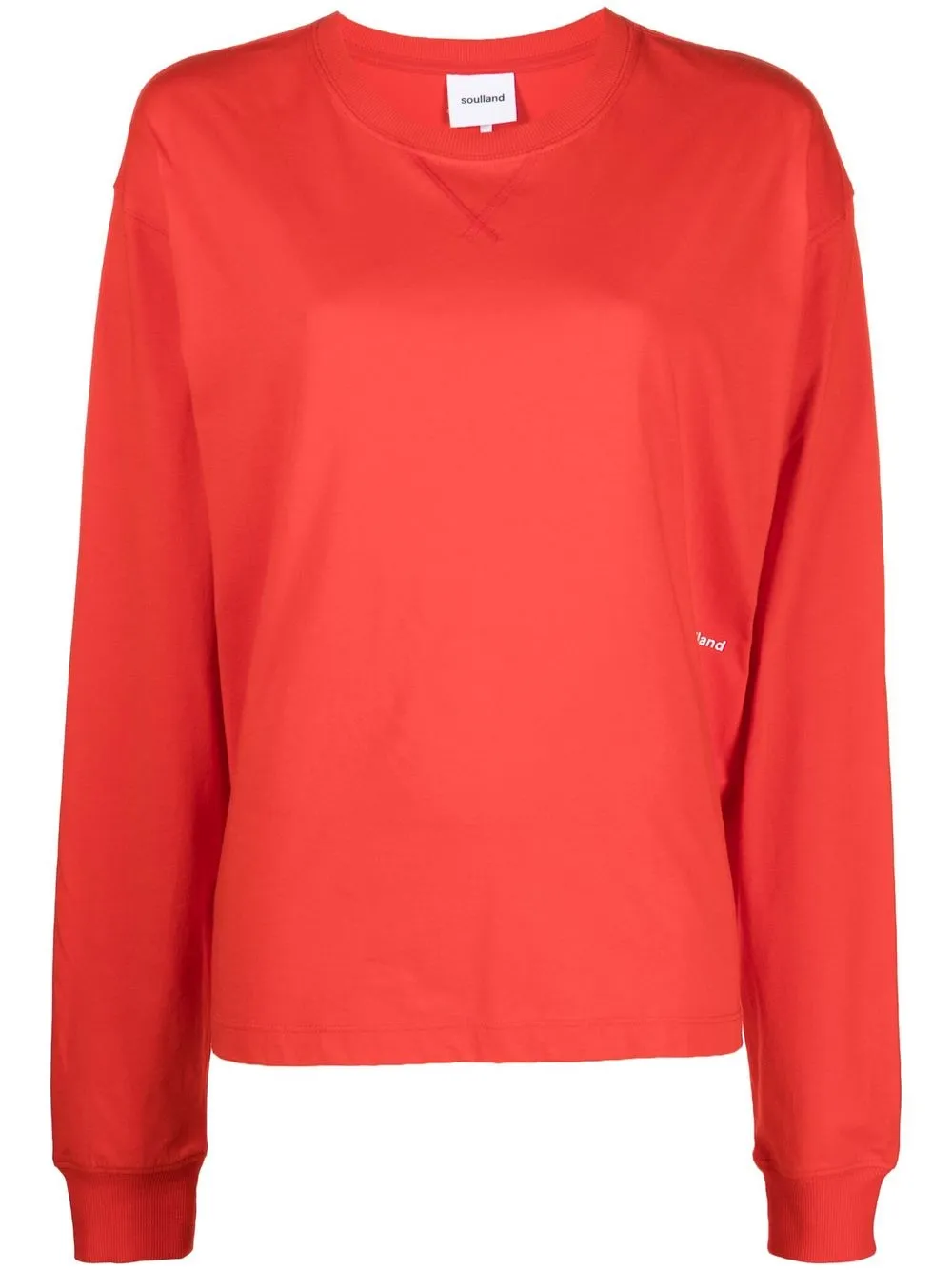 Soulland Dinah Long Sleeve T-shirt In Red