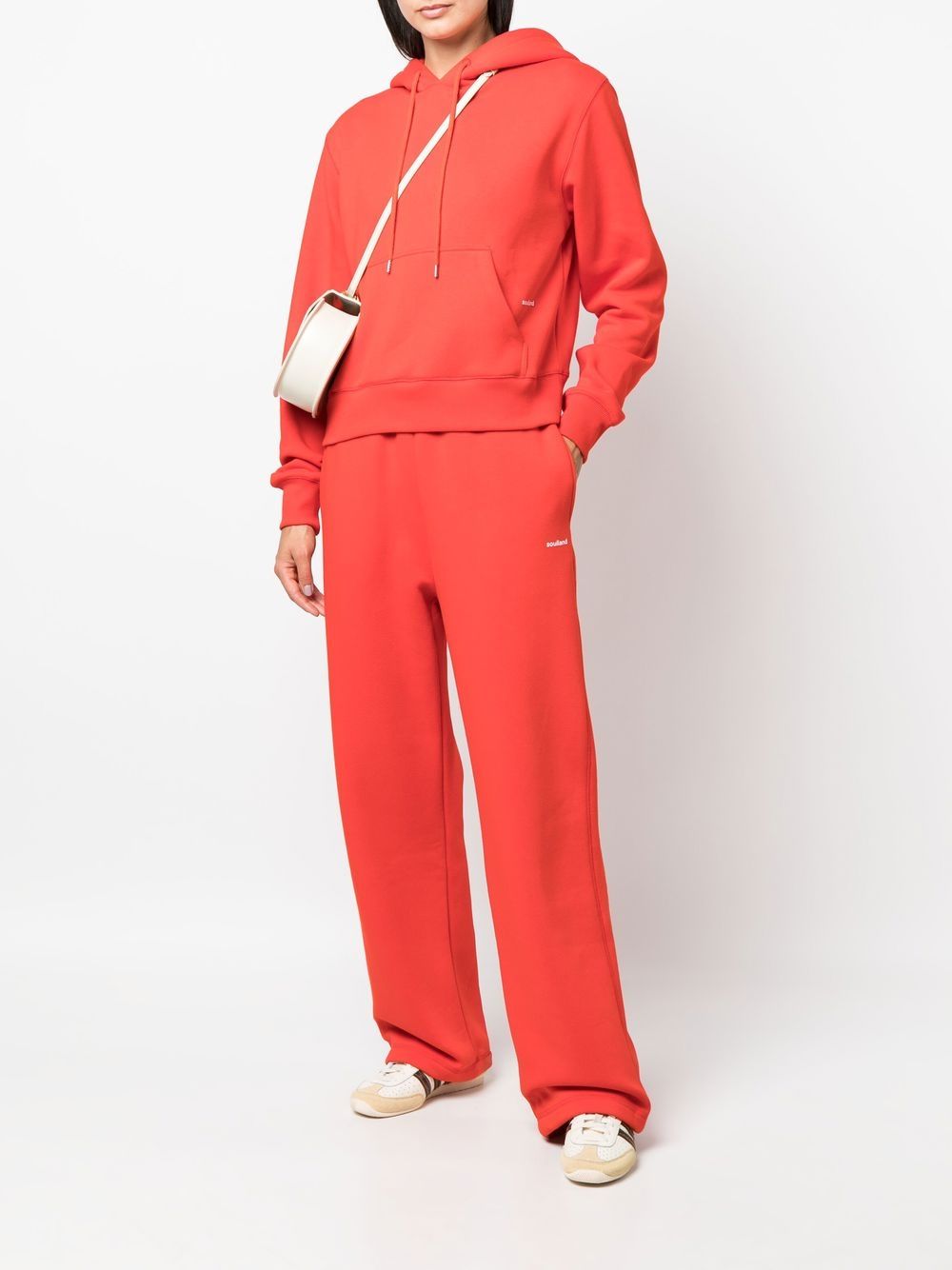 Shop Soulland Ada Wide Track Pants In Red