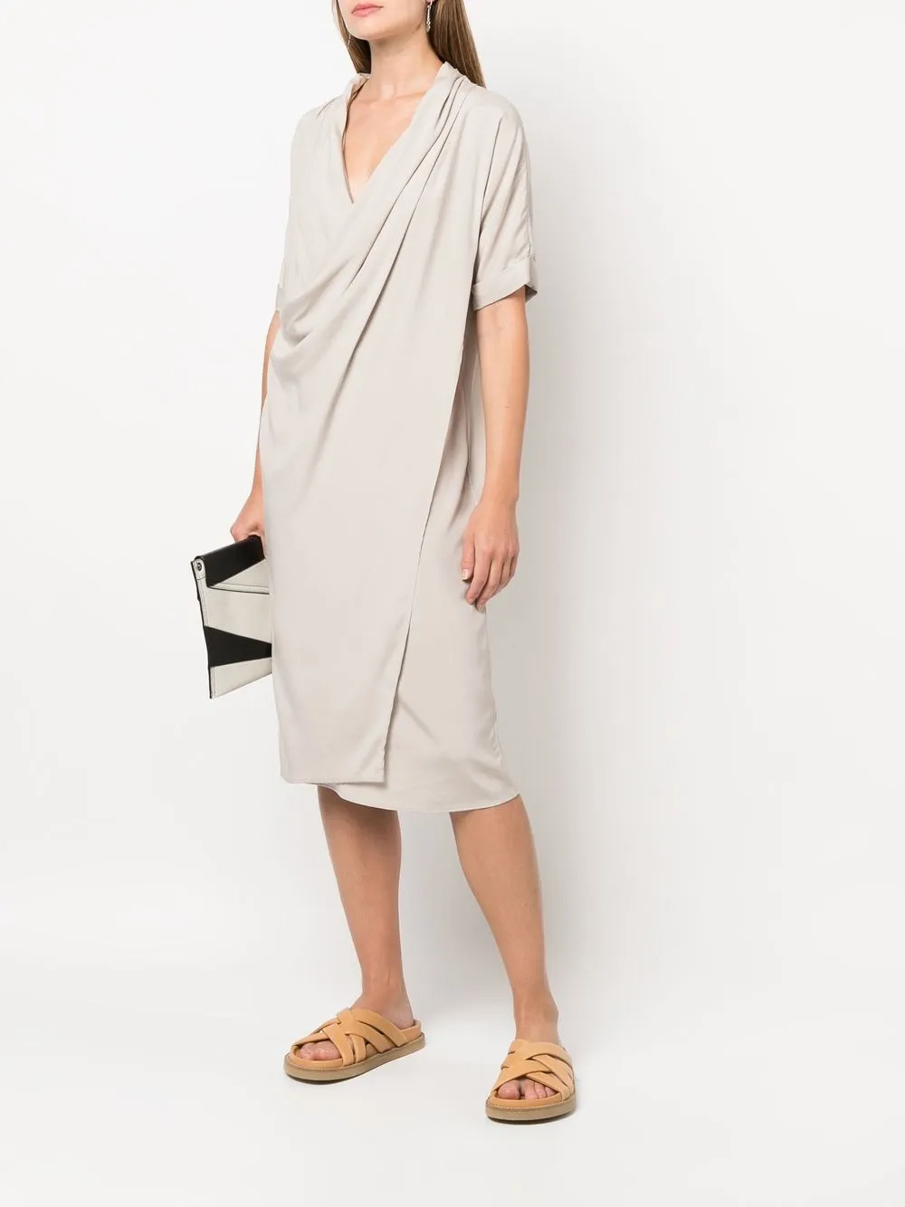  Kristensen Du Nord Drapiertes Midikleid   Nude 