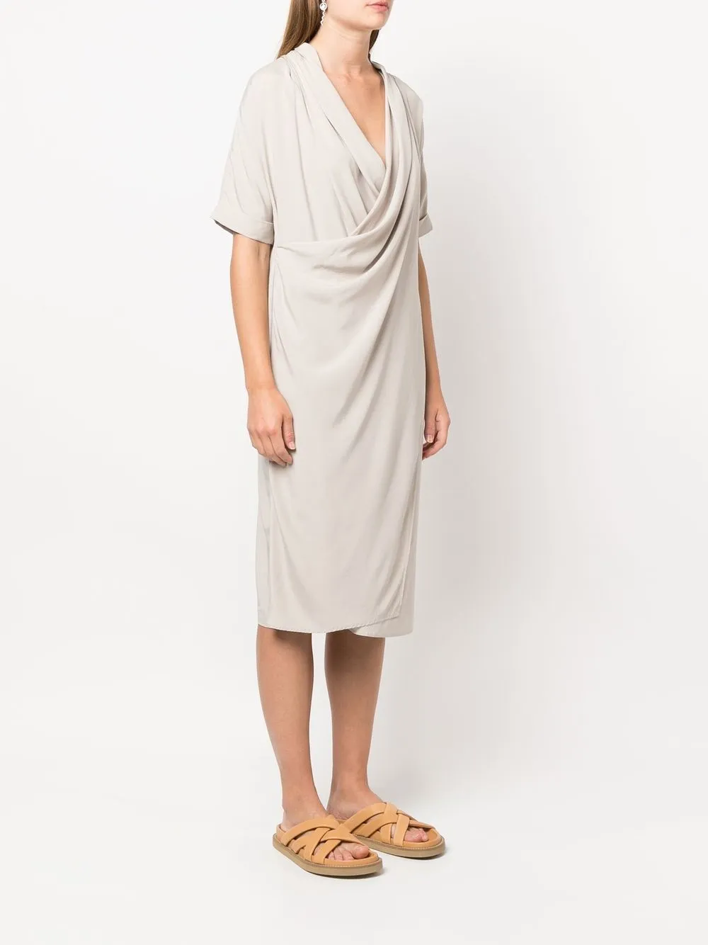  Kristensen Du Nord Drapiertes Midikleid   Nude 
