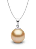 Yoko London 18kt white gold Classic 11mm Golden South Sea pearl pendant necklace - Silver