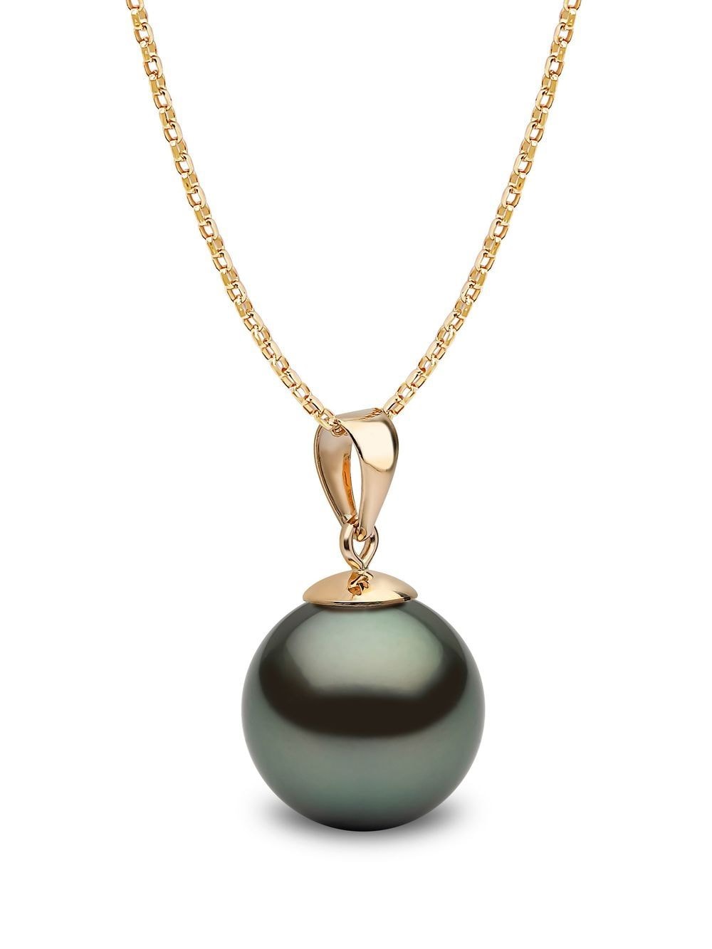 Yoko London 18kt Yellow Gold Classic 9mm Tahitian Pearl Pendant