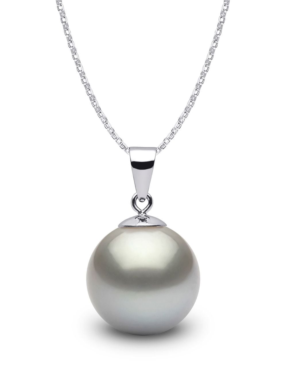 Image 1 of Yoko London 18kt white gold Classic 11mm grey Tahitian pearl pendant  necklace