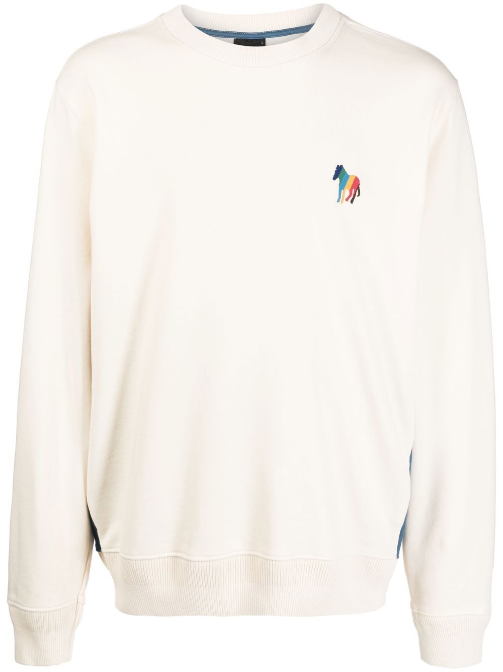 

PS Paul Smith zebra-motif organic-cotton jumper - White