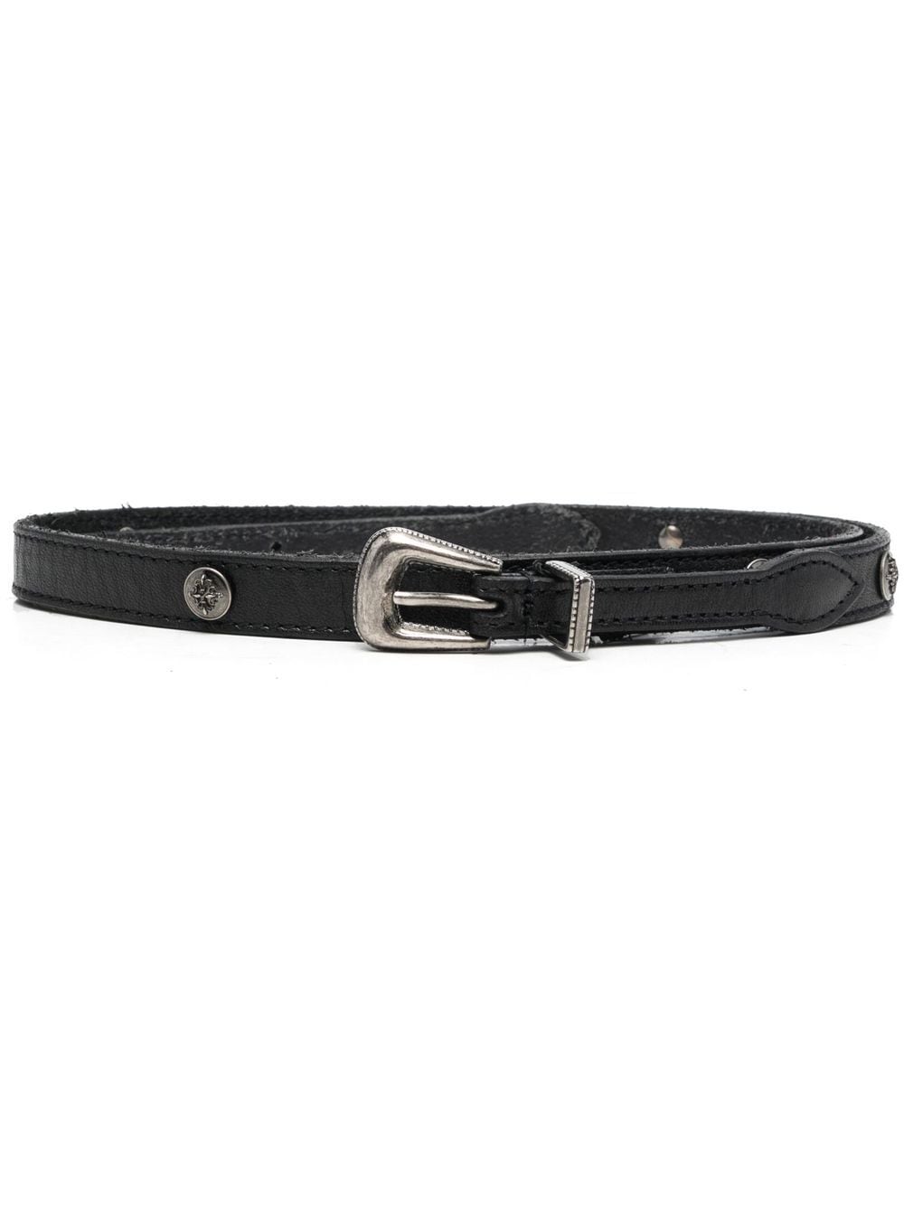 stud-embellished leather belt