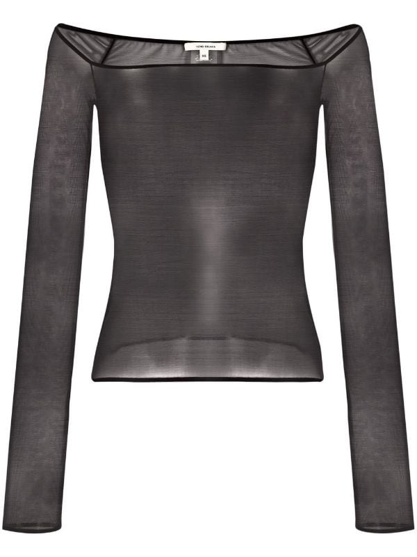 HYPE THE DETAIL MESH BLOUSE, BLACK