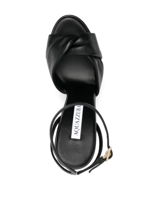 Aquazzura Olie Leather Platform Sandals - Farfetch