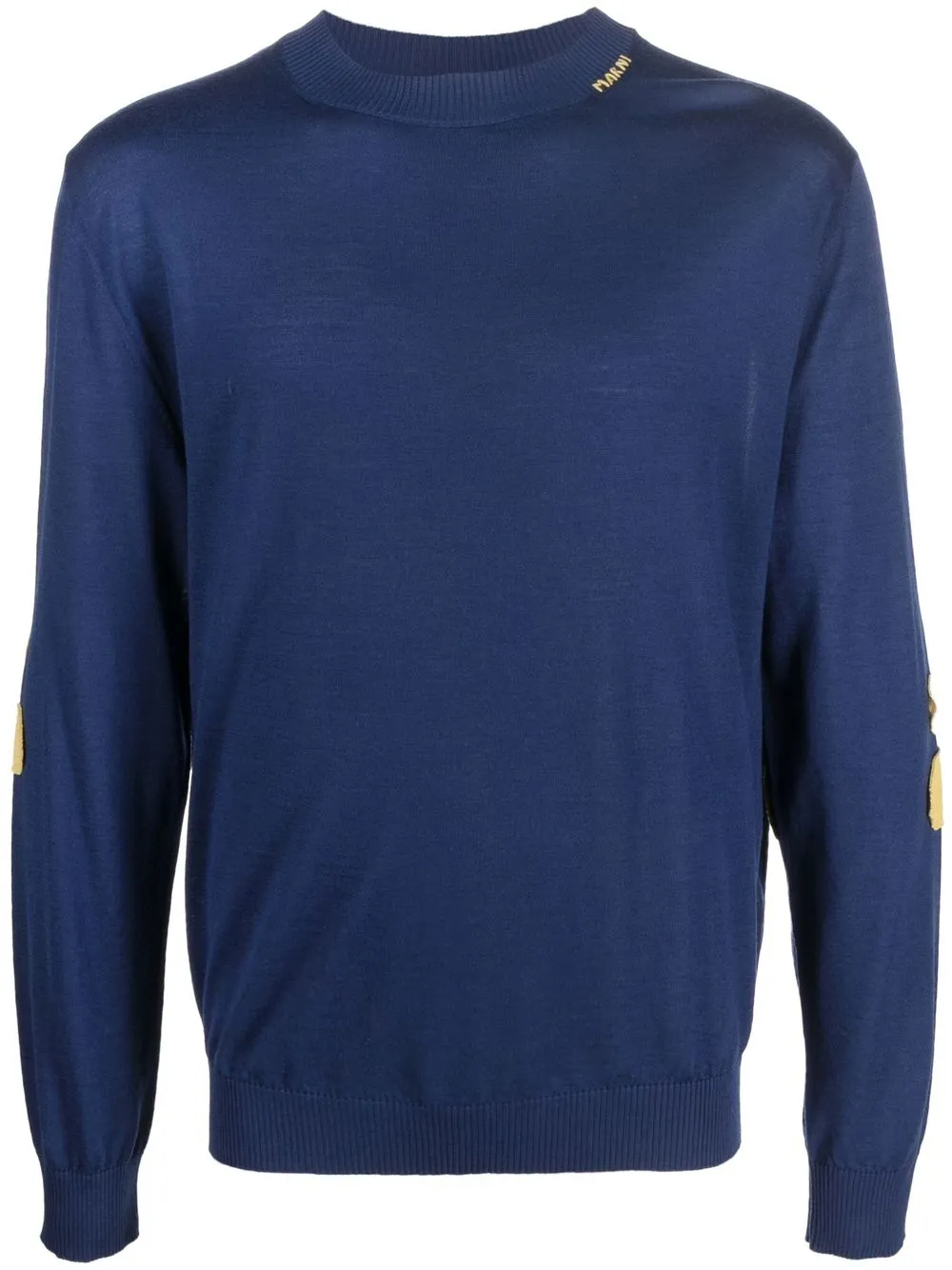 

Marni floral-patch crew-neck pullover - Blue