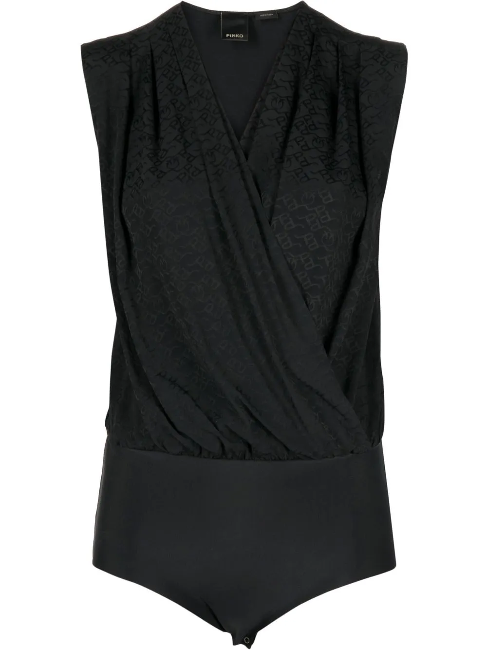 

PINKO playera con cuello en V - Negro