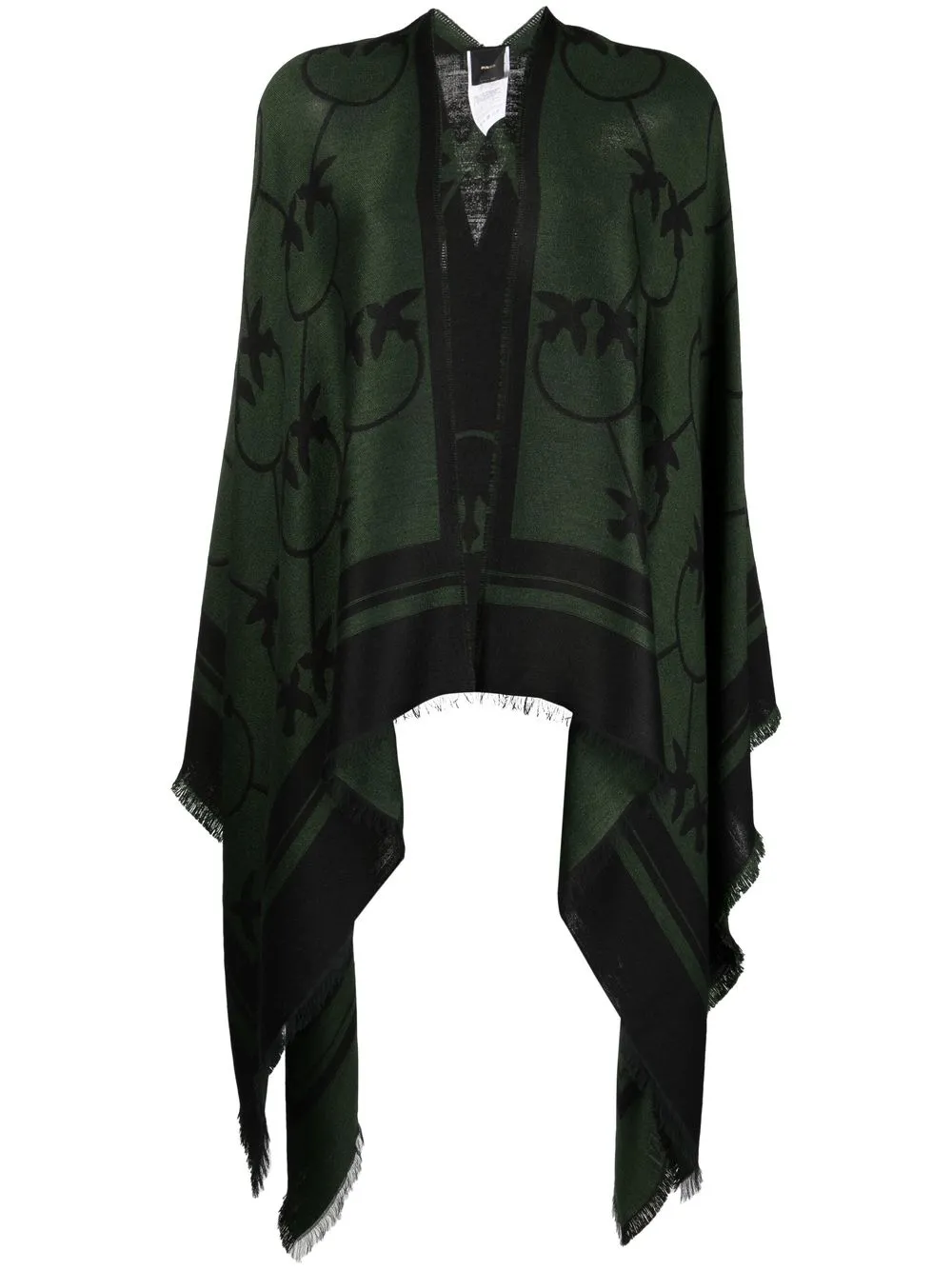 

PINKO jacquard scarf poncho - Green