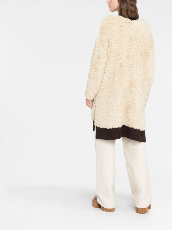PINKO contrast-border faux-fur Coat 