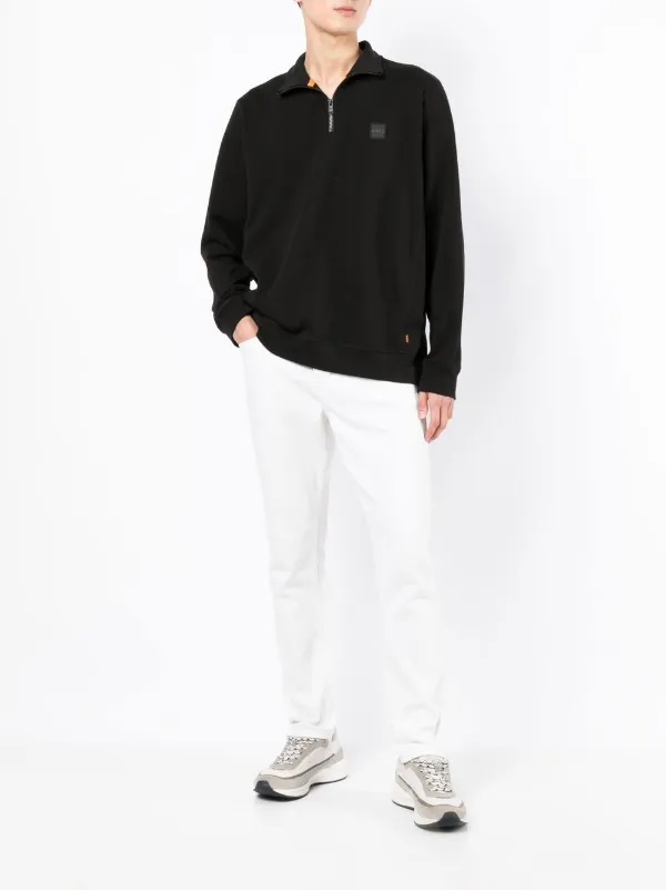 BOSS ハーフジップ スウェットシャツ | ブラック | FARFETCH JP