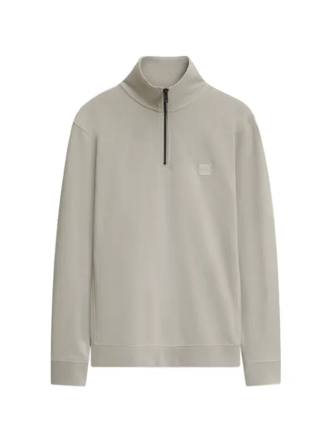BOSS sweat à col montant zippé