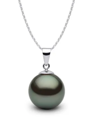 Yoko London 18kt White Gold Classic 11mm Tahitian Pearl Pendant