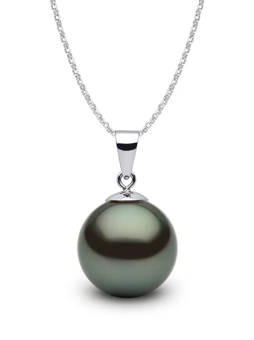 Collier Classic 11 mm en or blanc 18ct à perle de Tahiti - Yoko London - Modalova