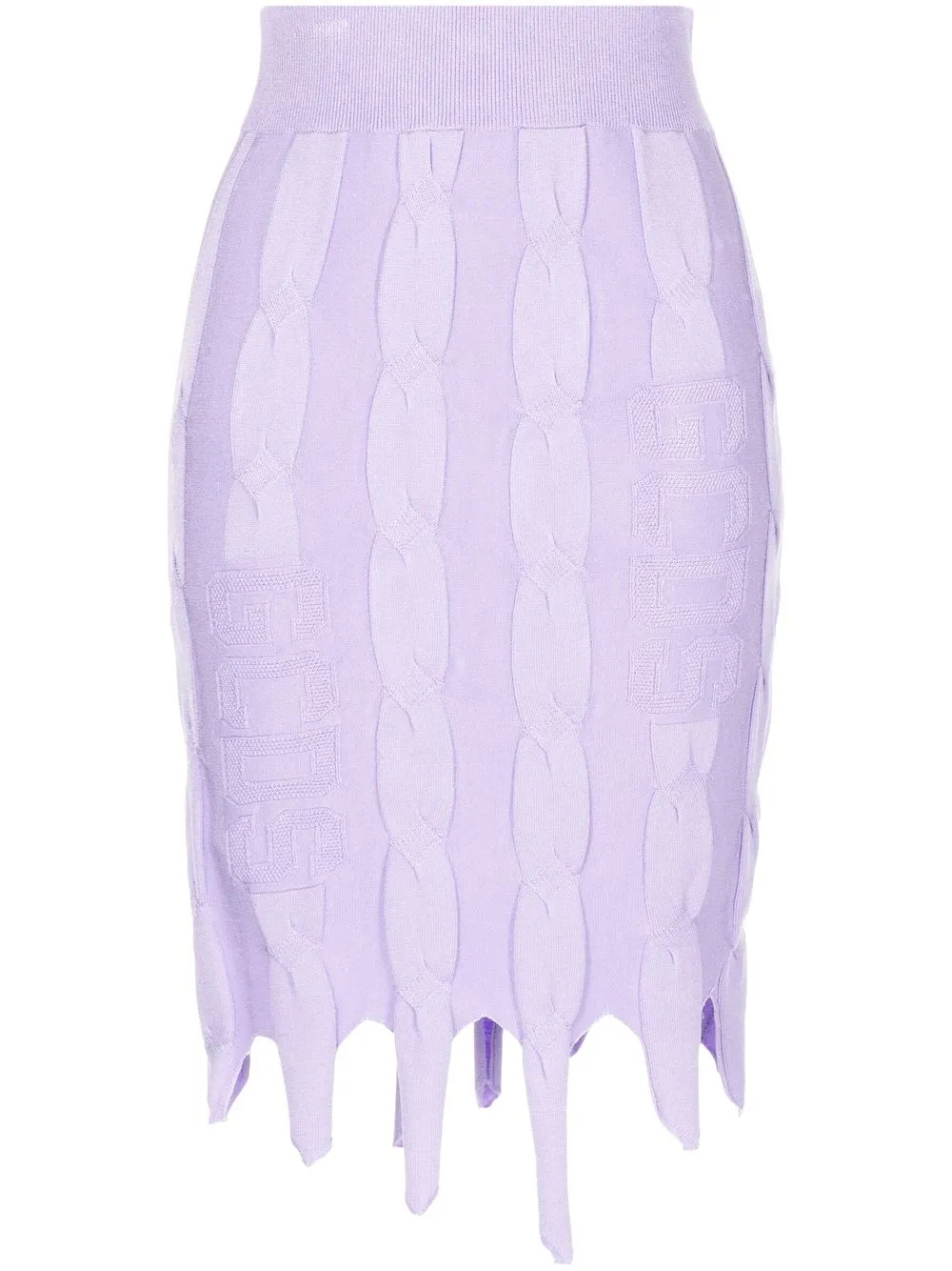 

Gcds falda de tejido con logo trenzado - Morado