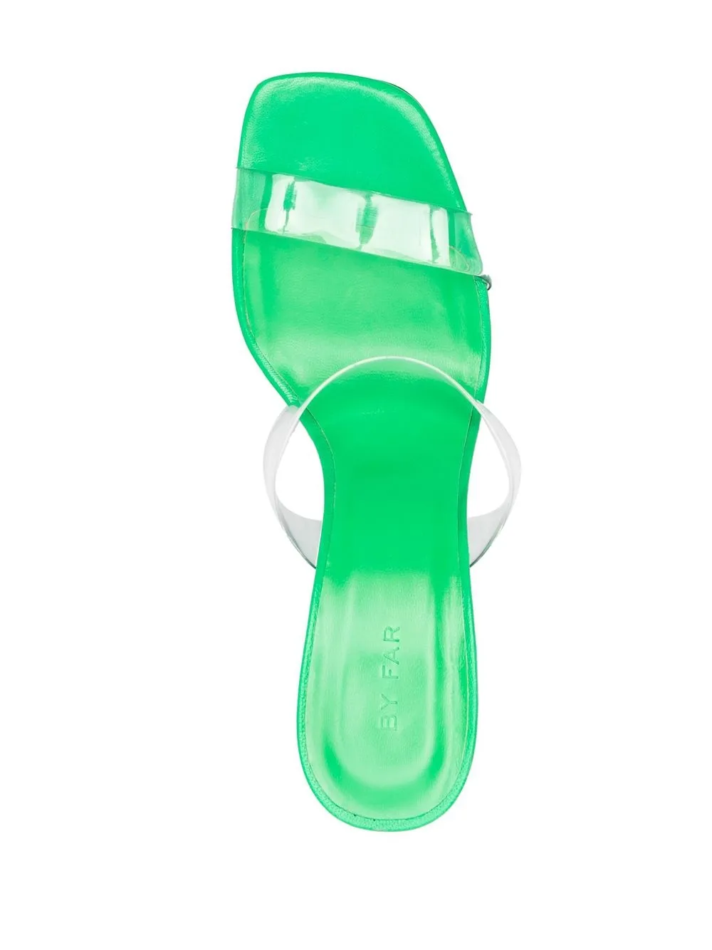 BY FAR CLARA 100MM SQUARE-TOE SANDALS 