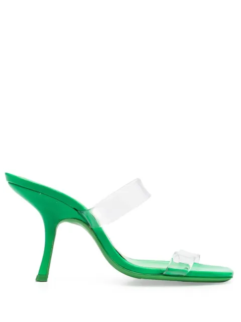 BY FAR Clara 100mm square-toe sandals