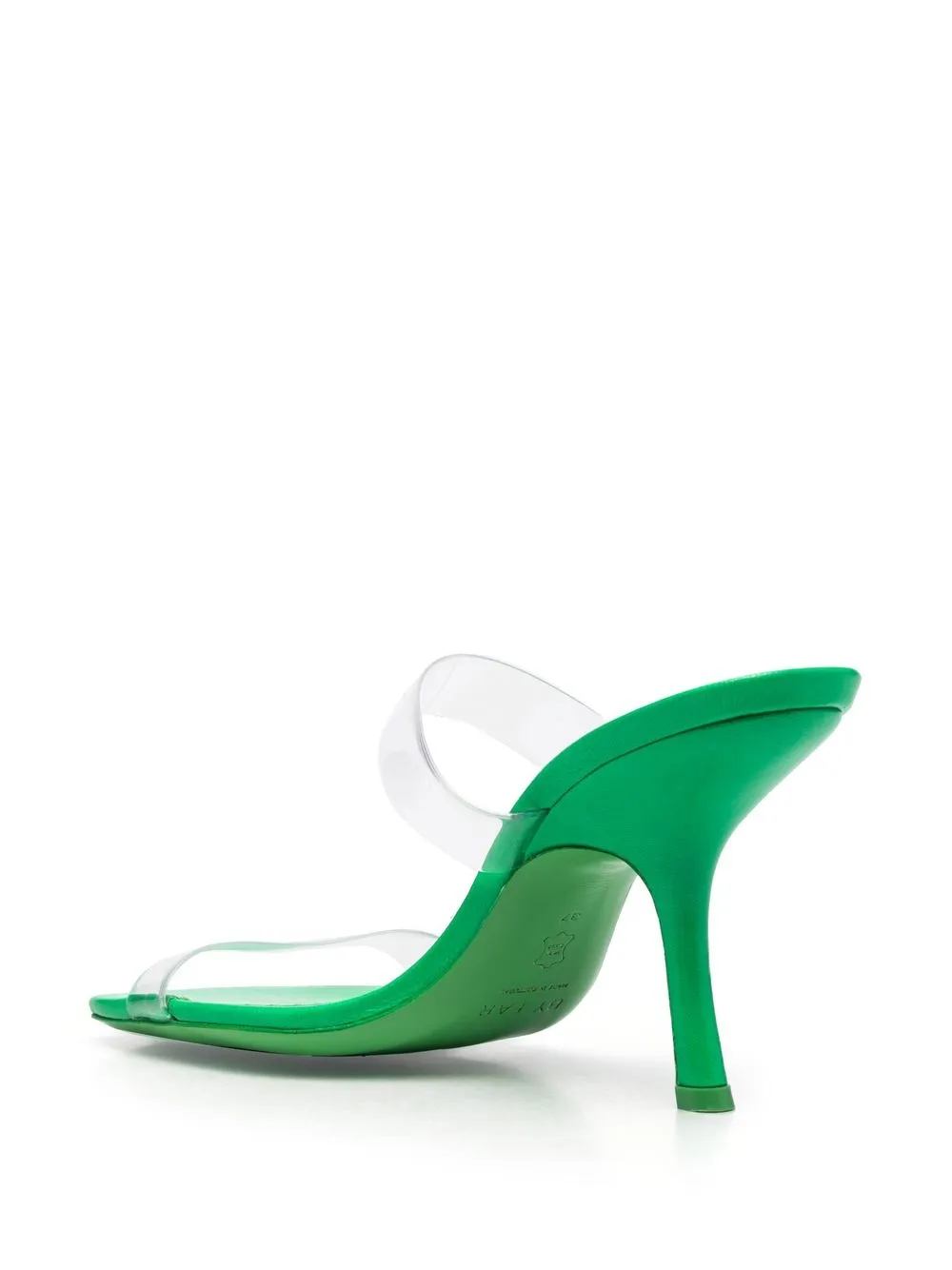 BY FAR CLARA 100MM SQUARE-TOE SANDALS 