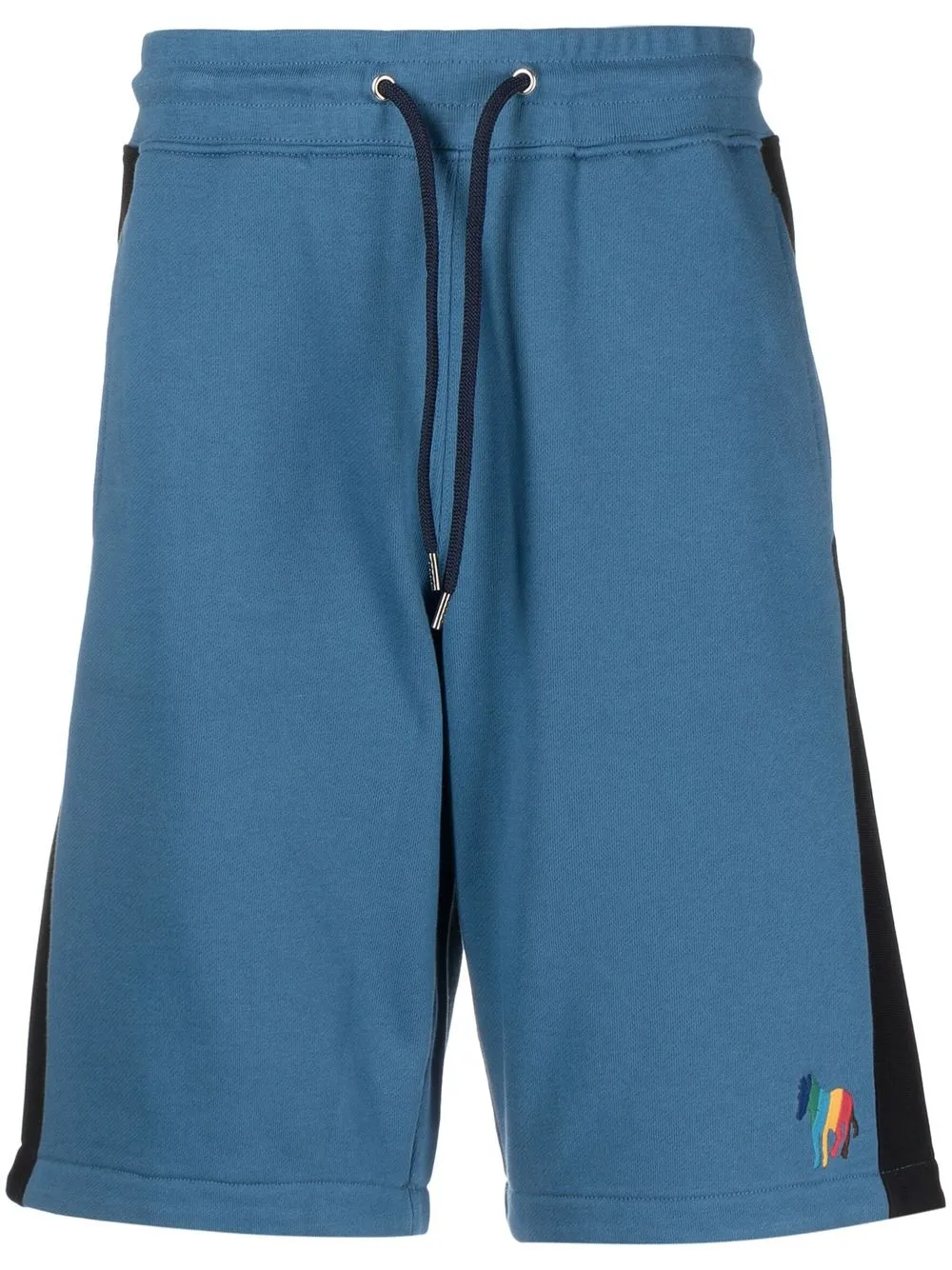 

PS Paul Smith zebra-embroidered jersey shorts - Blue