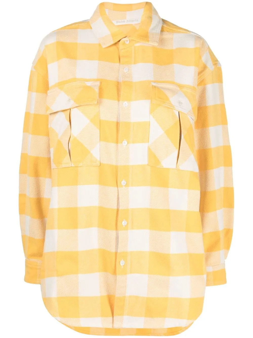 

Palm Angels check-pattern long-sleeve shirt - White