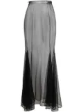Saint Laurent sheer tulle skirt - Black