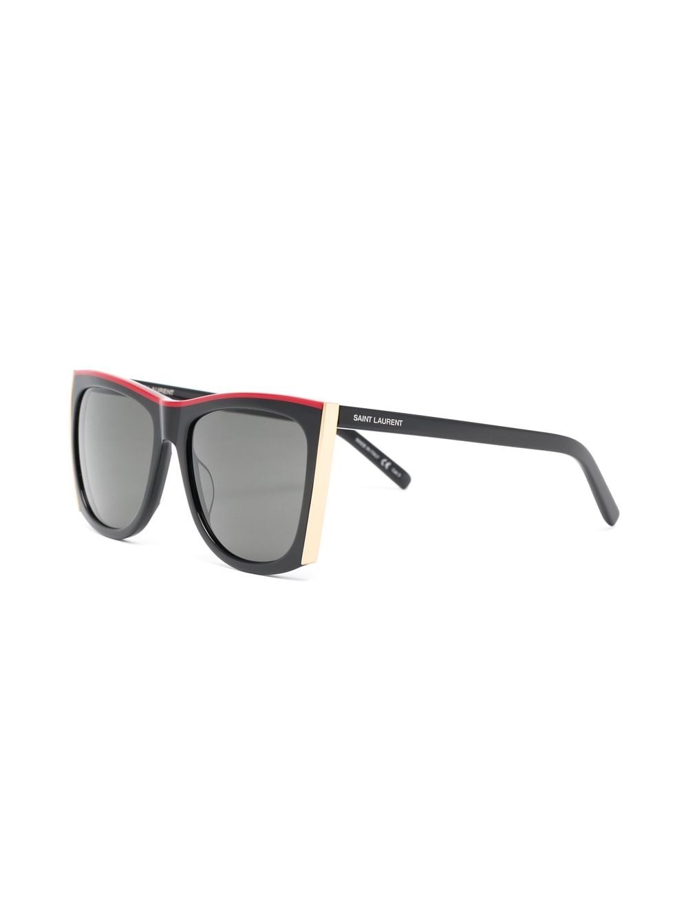 Saint Laurent Eyewear Paloma zonnebril met rechthoekig montuur - Zwart