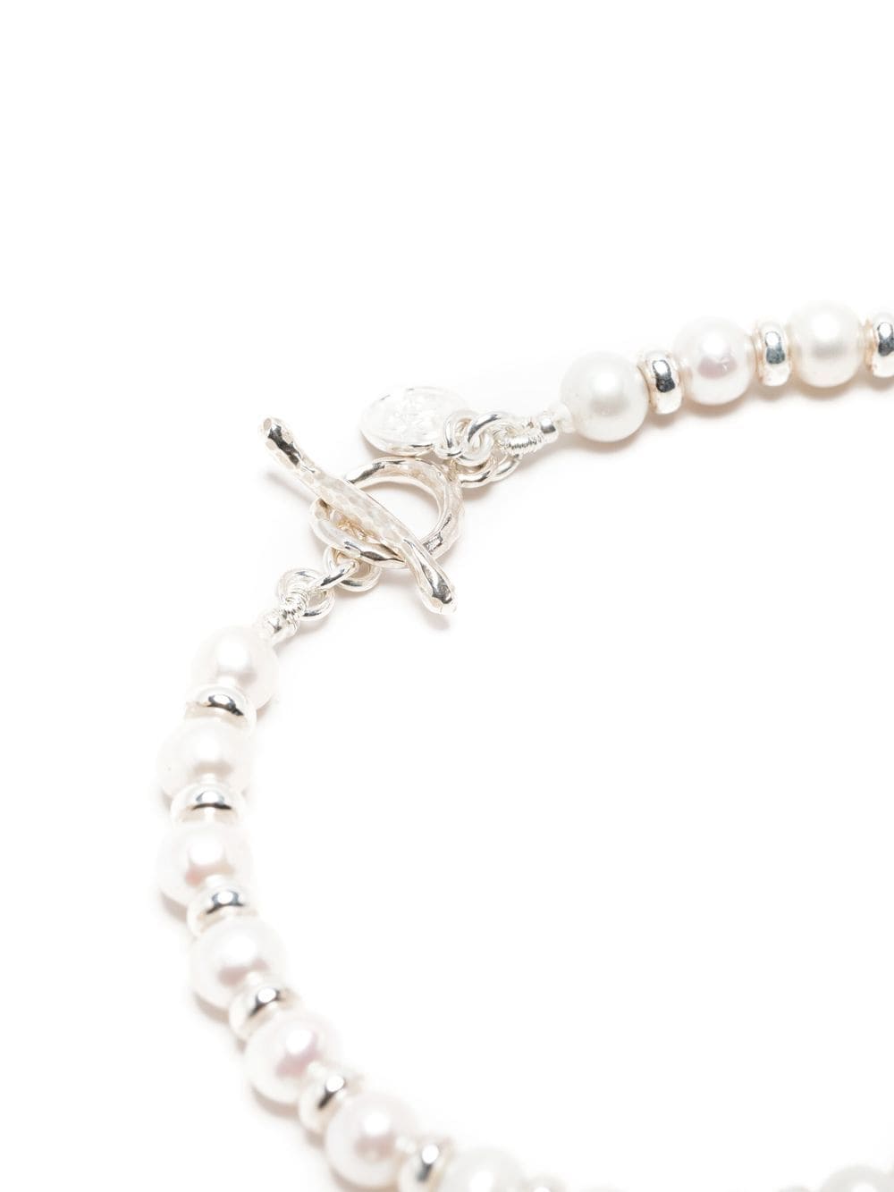 Shop Dower & Hall Pearl T-clasp Bracelet In Weiss