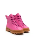Camper Kids Brutus leather lace-up boots - Pink